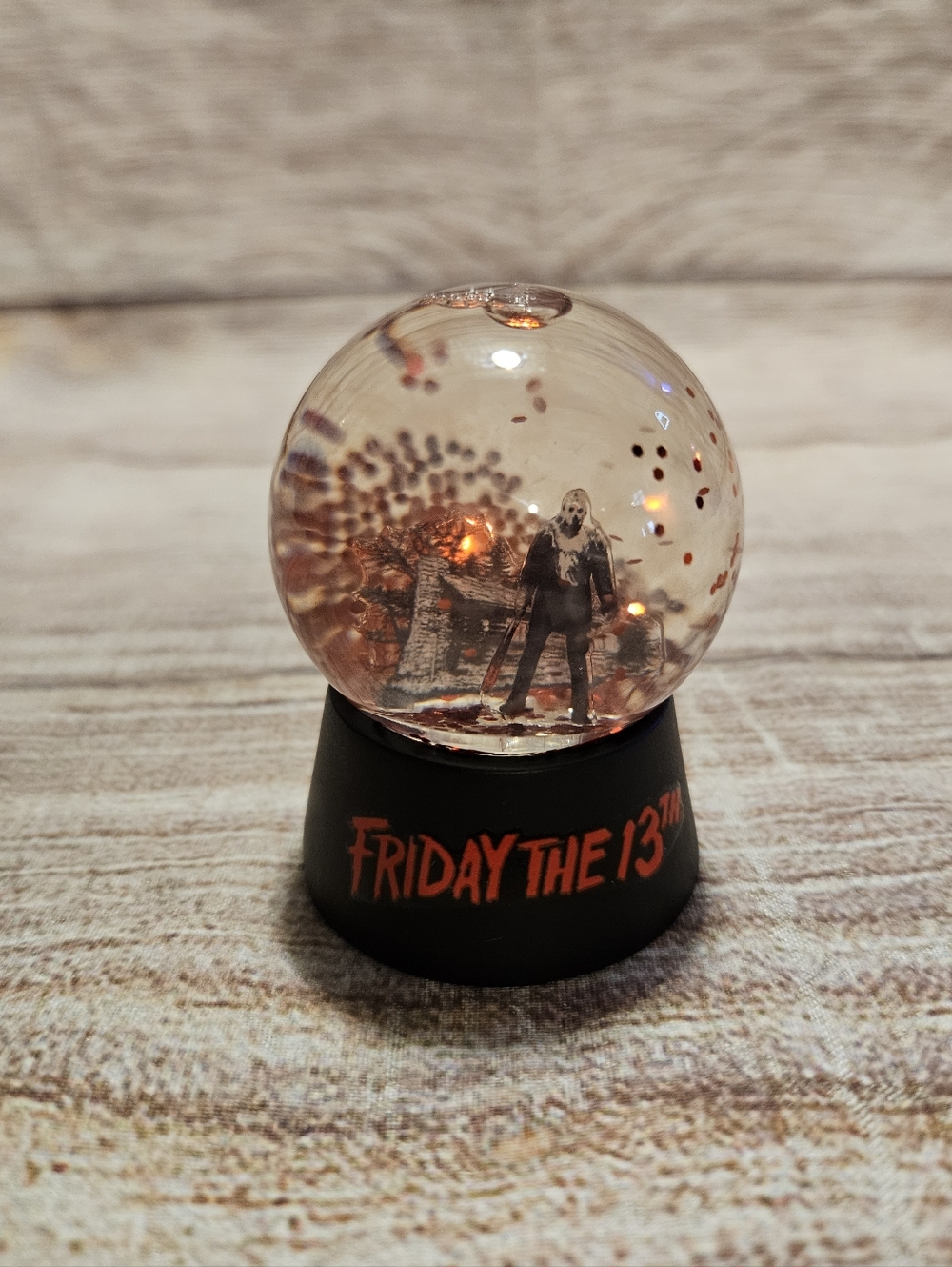 Friday the 13th Jason Vorhees mini snow globe